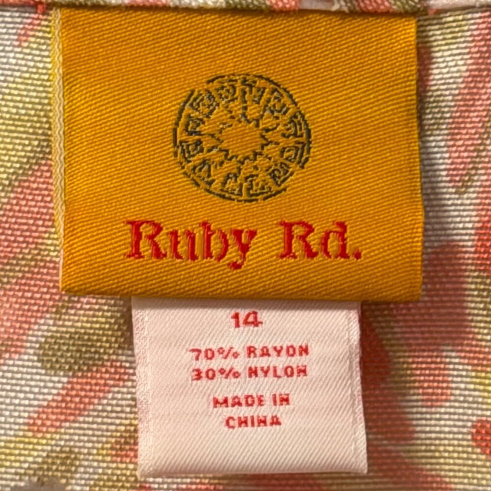 Ruby Rd. Button-Up Lightweight Blouse Size 14 Abs… - image 3
